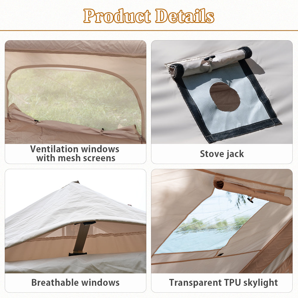 LODGE AIR-12 Luxury 8-Person Family Air Glamping Tent