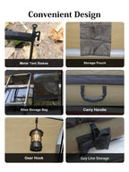 LODGE AIR-ctop Car Tent Blow Up Canvas Roof Tent for Car SUV Jeep Van