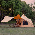 Tomount TC Canvas Camping Tarp – 13.78 × 13.78 ft