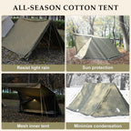 UL-kaku Tactical Canvas Tent Durable Bushcraft Shelter