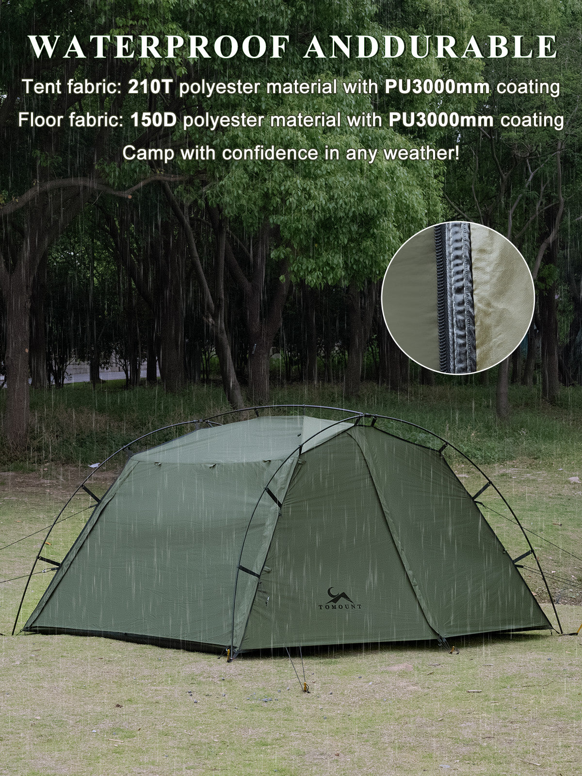 UL-Ourd Lightweight 3 Person Waterproof Backpacking Tent