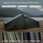 UL-Galle 1.5lb Ultralight 15D Nylon Solo Backpacking Tent
