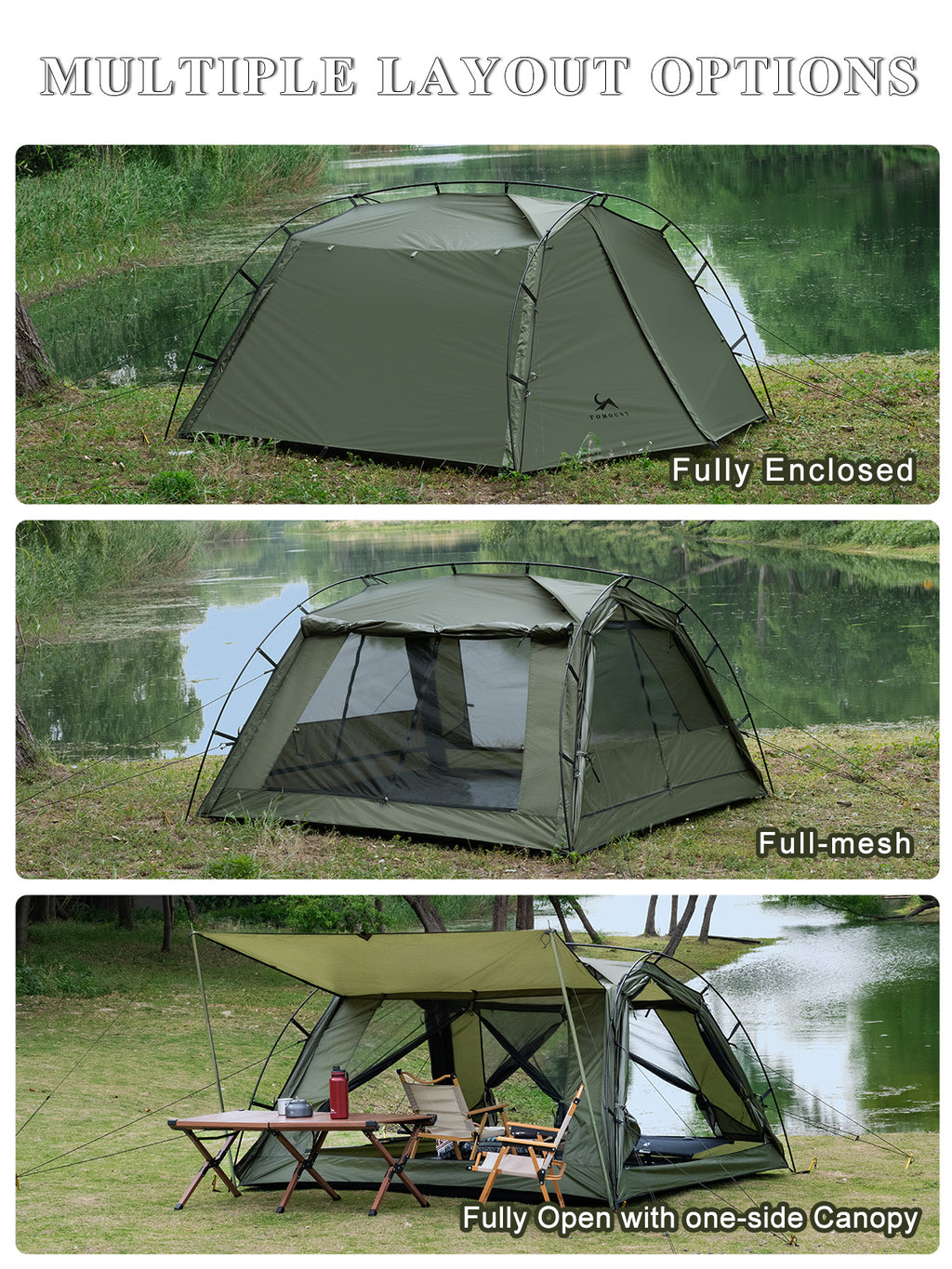 UL-Ourd Lightweight 3 Person Waterproof Backpacking Tent