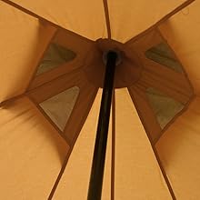 DOMEL-mogura Canvas 4 Person Bell Tent with Stove Jack