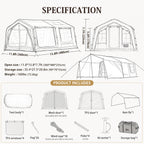 LODGE AIR-17L Luxury Inflatable Canvas Glamping Air Tent