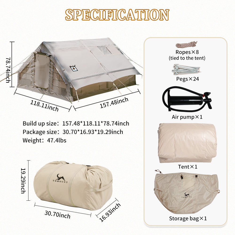 LODGE AIR-12 Luxury 8-Person Family Air Glamping Tent