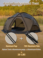 DOMEL-otto 4-Season Ultralight Nylon Tent with Stove Jack