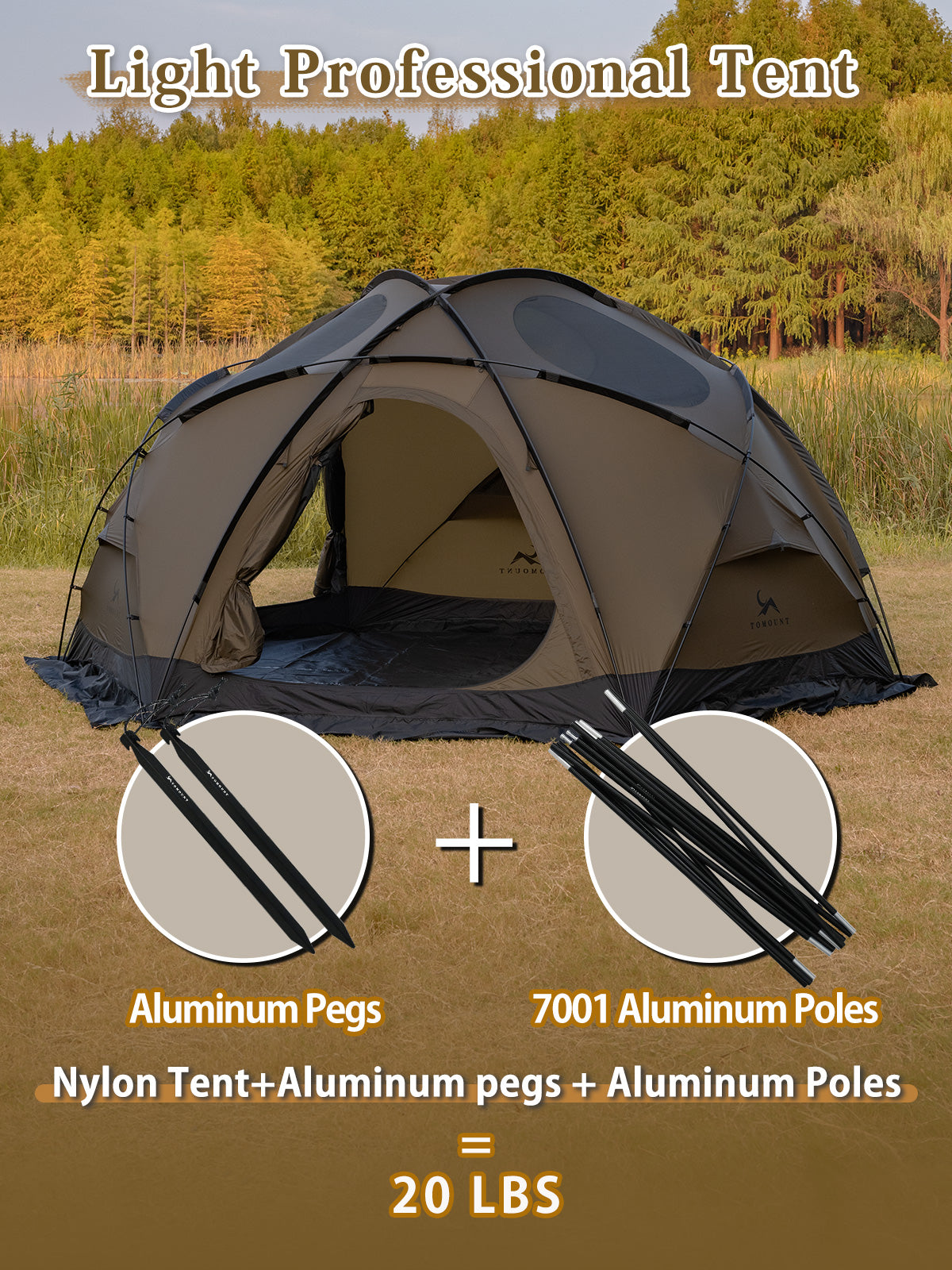DOMEL-otto 4-Season Ultralight Nylon Tent with Stove Jack