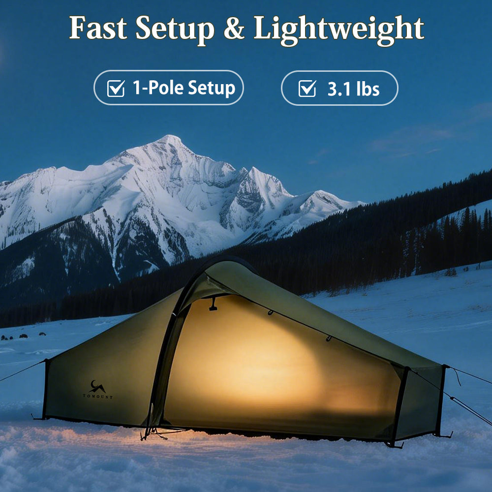 UL-Galle 1.5lb Ultralight 15D Nylon Solo Backpacking Tent