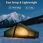 UL-Galle 1.5lb Ultralight 15D Nylon Solo Backpacking Tent